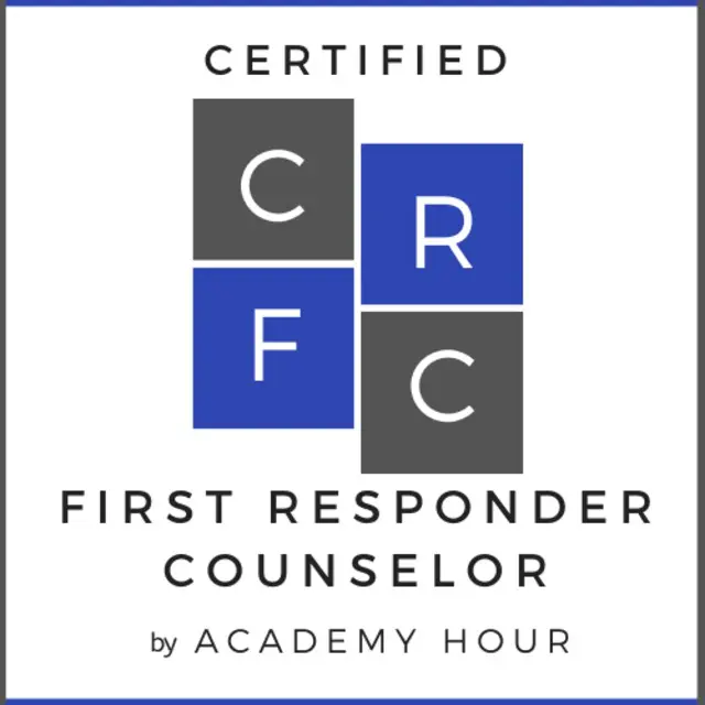 Certified First Responder Counselor logo by Academy Hour.